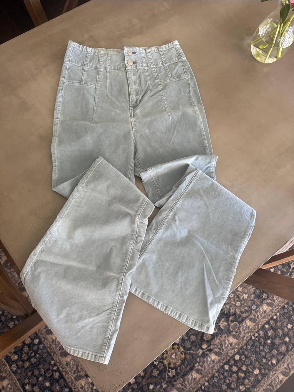 We The Free Jayde Cord Flare Jeans  Sz 29 denim blue color